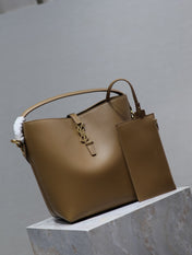 YSL 25S LE 5 À 7 BAG 26 IN BROWN CALFSKIN GOLD HARDWARE