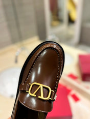 Vlogo Signature Brown Calfskin Loafer
