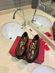 Vlogo Signature Brown Calfskin Loafer