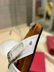CROSSOVER - STRAP WHITE CALFSKIN SLIDE