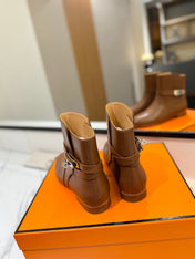 HM 26S NEO ANKLE BOOTS IN BROWN CALFSKIN
