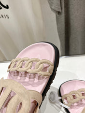 EXTRA SANDAL PASTEL PINK CALFSKIN