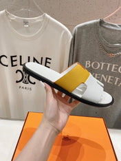 IZMIR SANDAL WHITE MIX YELLOW LAMBSKIN