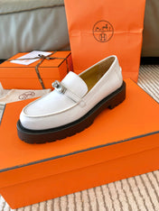 ICONE LOAFER IN WHITE CALFSKIN