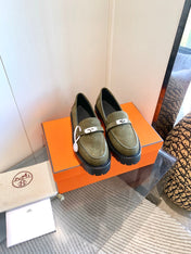 ICONE LOAFER IN ARMY GREEN SUEDE