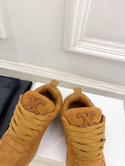 HUNTINGTON LOW LACE-UP SNEAKER IN PERU BROWN SUEDE AND MESH