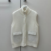 LORO PIANA 26S HIGH-NECK BUTTONED KNIT VEST 911