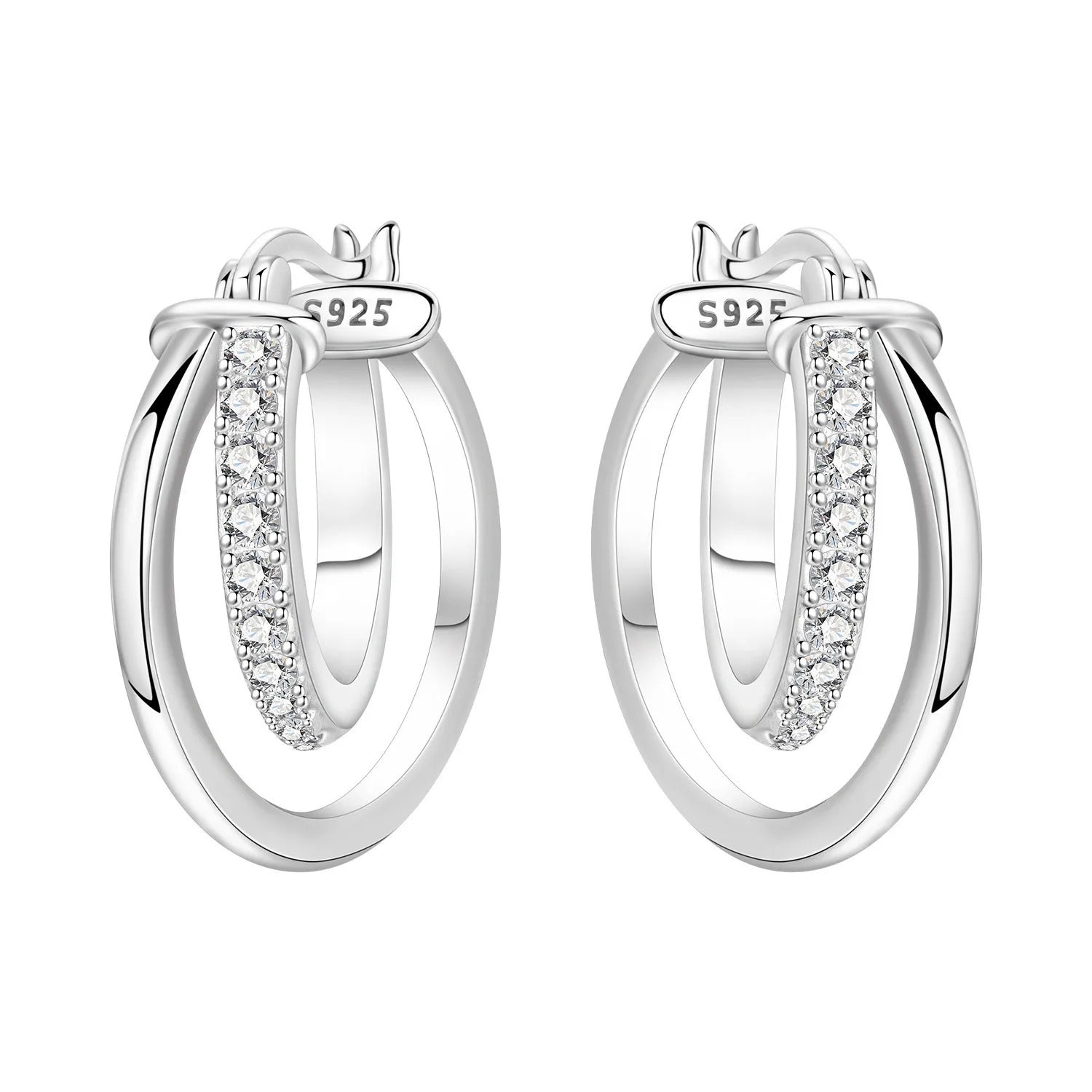 Silver Simple Earrings Women