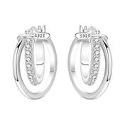 Silver Simple Earrings Women