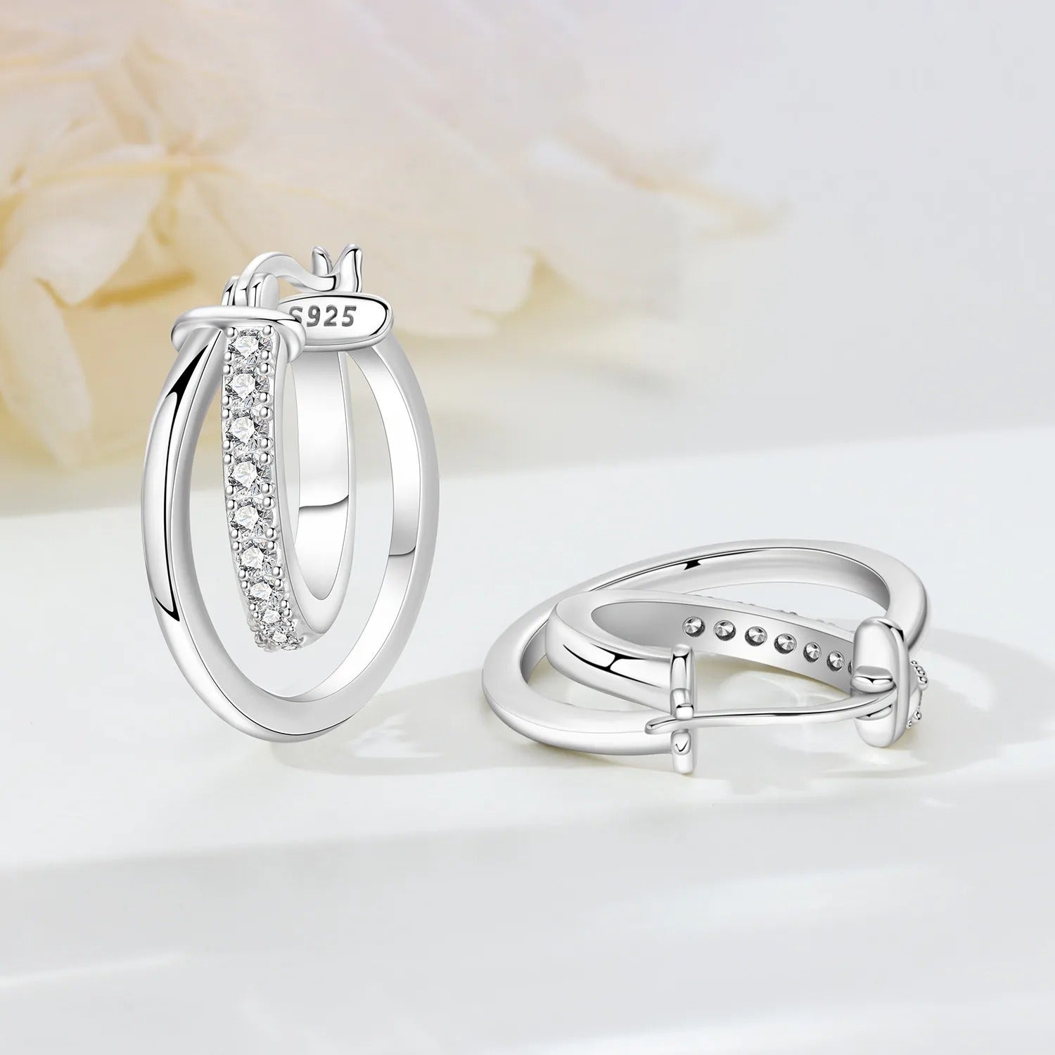 Silver Simple Earrings Women