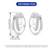 Silver Simple Earrings Women