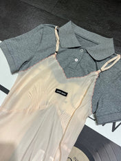 MIUMIU 26S TWO PIECE PINAFORE DRESS SET 870