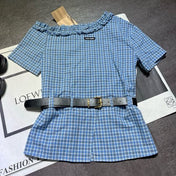 MIUMIU 26S THE SHOULDER TIE WAIST TOP 935
