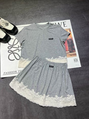 MIUMIU 26S TOP AND SKIRT SET STYLE 1099