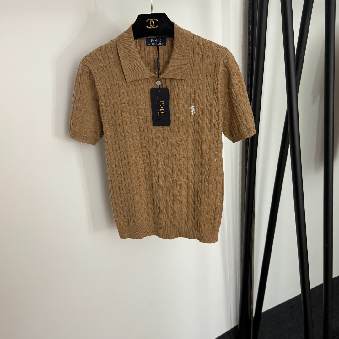 RALPH LAUREN 26S SHORT SLEEVE POLO KNIT TOP 326