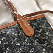 MINI HOBO BOHEME 38CM BLACK AND TAN CANVAS