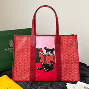 GOYA VILLETTE TOTE 45CM RED CANVAS